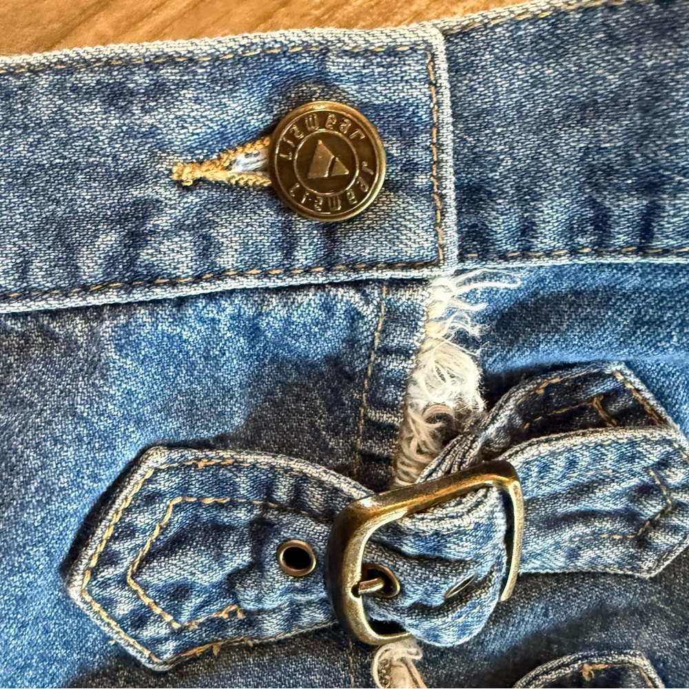 Vintage Lizwear wrap denim jean skirt size 14 - Picture 5 of 8